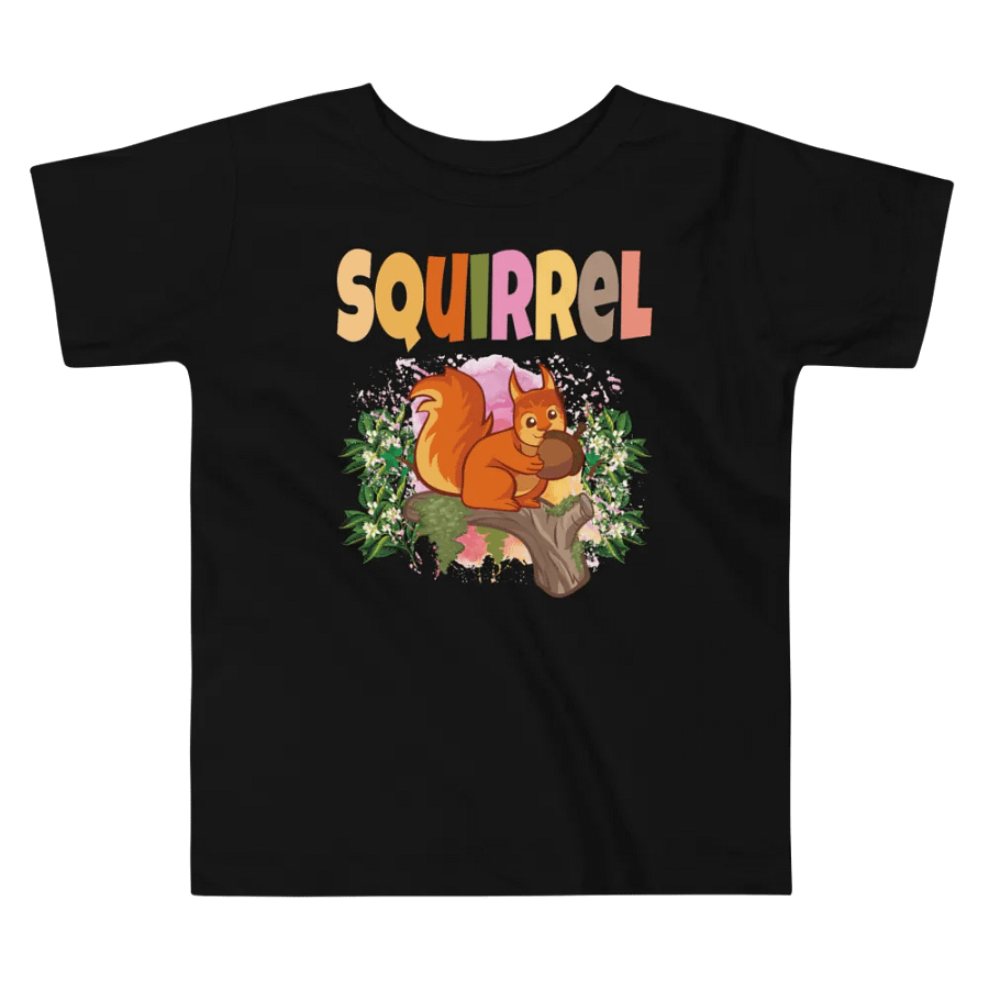 Squirrel Colorful Funny Cute Bella +Canvas Toddler T-Shirt – Funny Shirt, Best Gift for Kids product image (4)