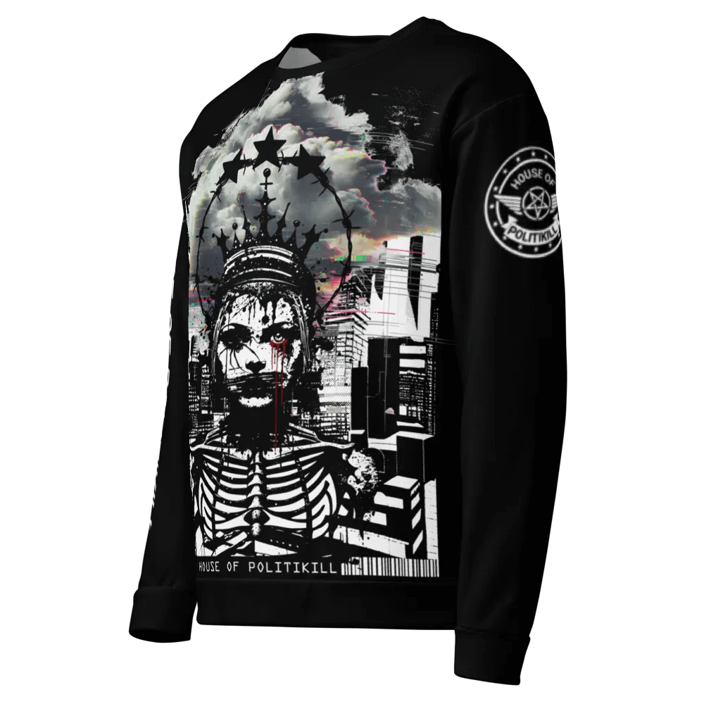 DIGITAL GLITCH QUEEN - CORRUPTED CODE - UNISEX SWEATTSHIRT product image (3)