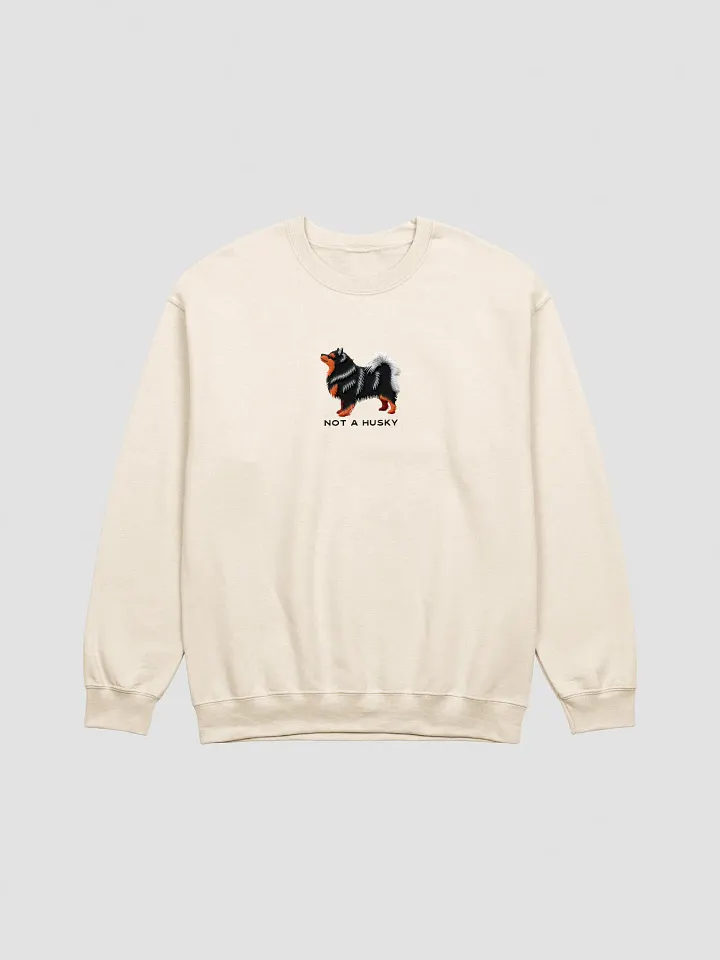 Not a Husky Sweatshirt (Embroidered) of a Finnish Lapphund(Black & Tan) product image (13)