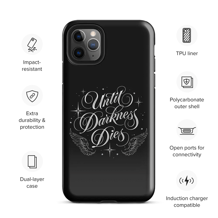 Until Darkness Dies (wings design) iPhone Case product image (2)