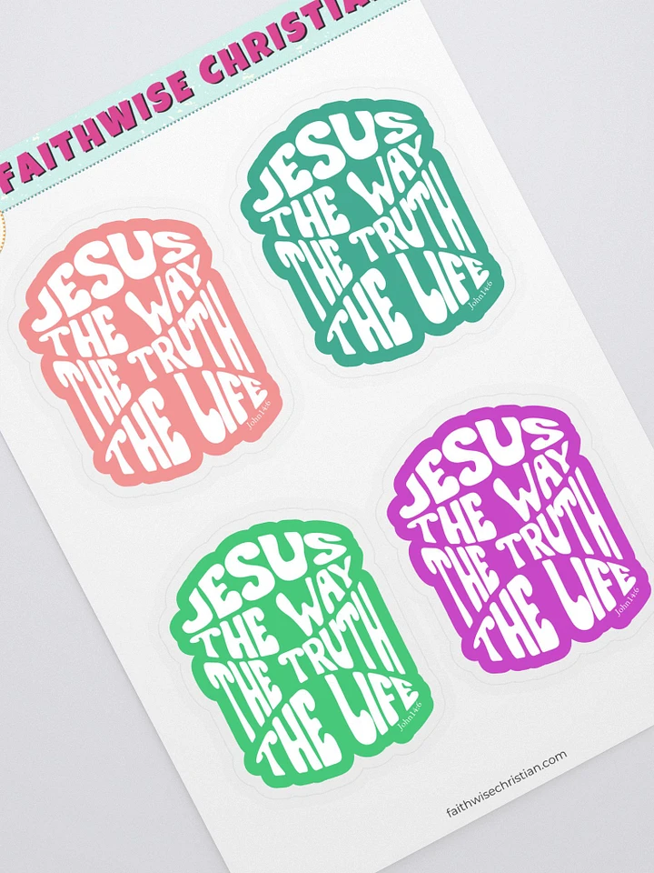 Jesus The Way The Truth The Life John 14:6 Pastel Sticker Sheet product image (1)