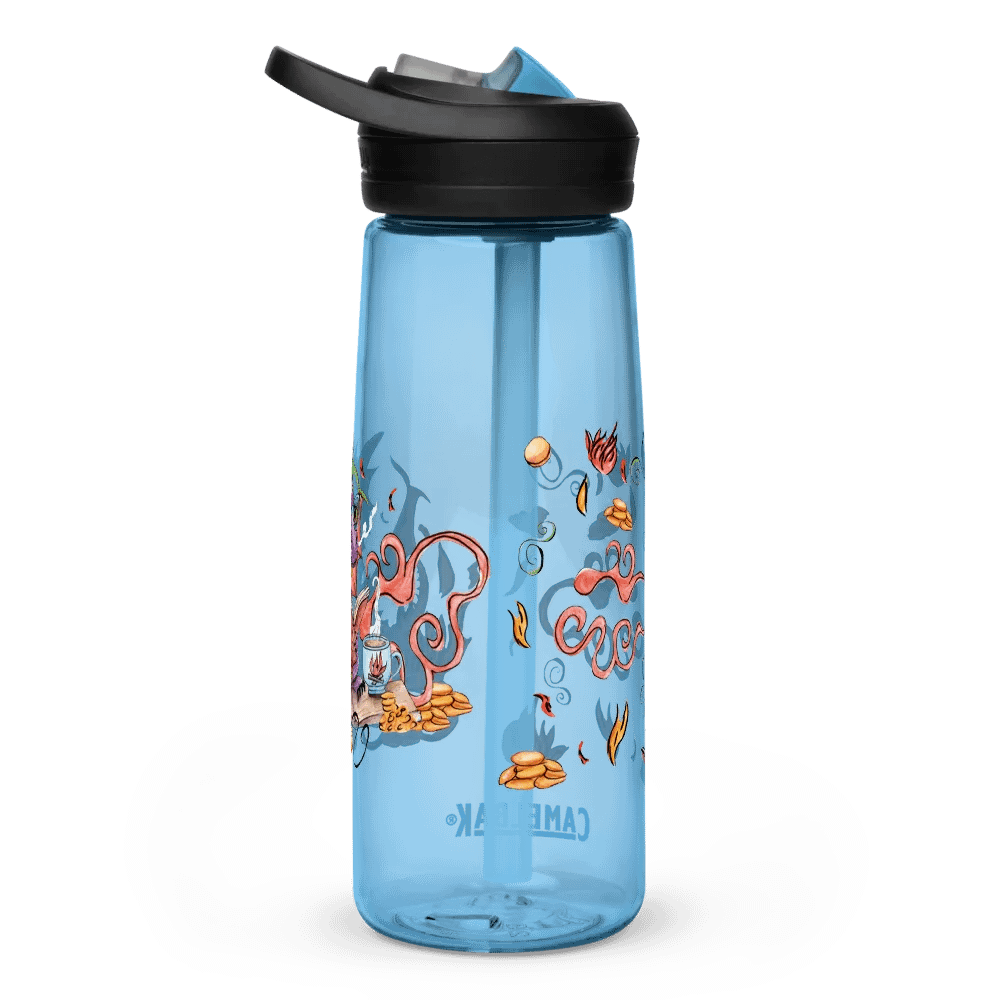 Learning to Breathe Fire 22 oz Straw Bottle Blue product image (5)