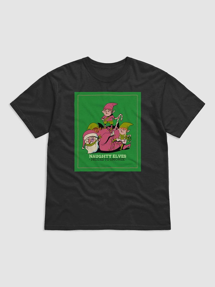 Santa's Unionized Elves Christmas T-Shirt - Naughty Edition product image (1)