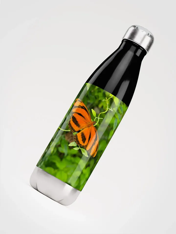 Banded Orange Longwing Tropical Stainless Steel Water Bottle product image (1)