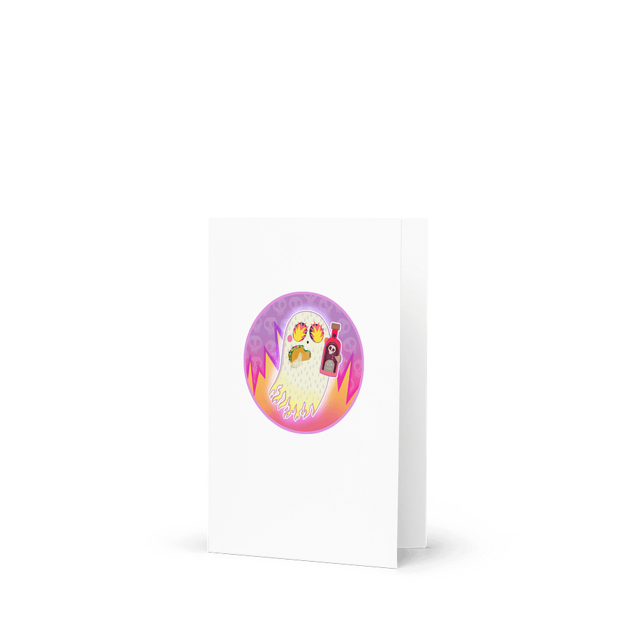 Pastel Little Ghost Hot Sauce Taco - Greeting Card product image (4)