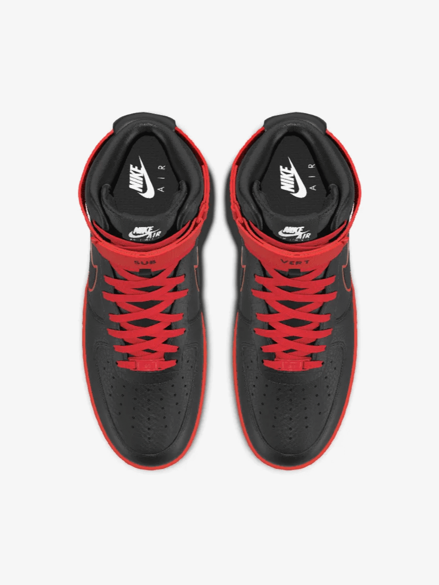 Red Subvert Air Force 1 High by Alluci N1K3-C1TY|Co-Lab product image (2)