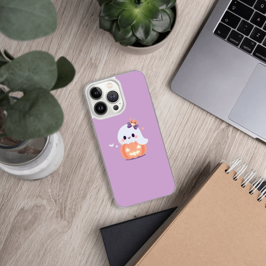 Spooky Pumpkin Ghost iPhone Case product image (31)