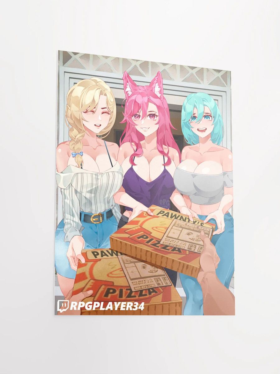 Cynthia, Akihiko, & Selphie - Ordering Pizzas for Ladies Night - SFW - Print product image (3)