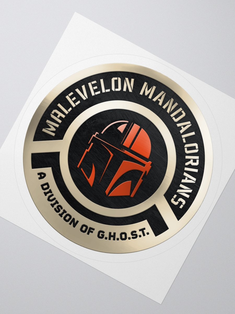 Malevelon Mandalorians Metallic Sticker product image (1)