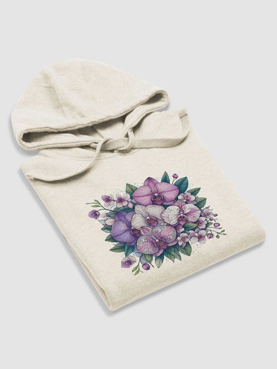 Orchid Oasis Premium Hoodie | AI Design mandala patterned flowers product image (5)