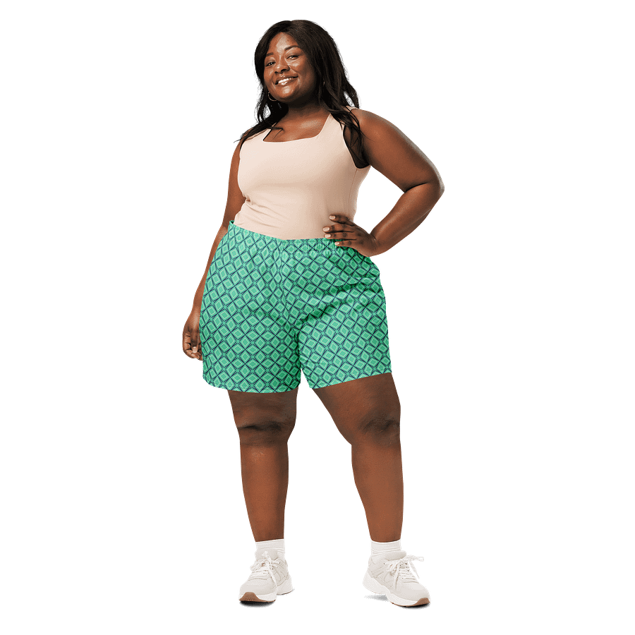 Geometric Illusion All Over Print Unisex Athletic Long Shorts product image (4)