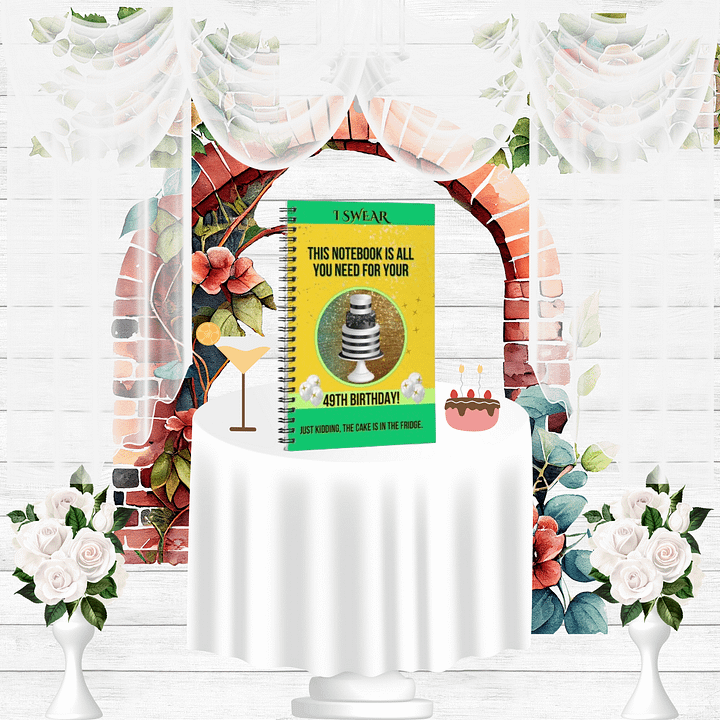 Glittery 49th Birthday Spiral Notebook product image (1)