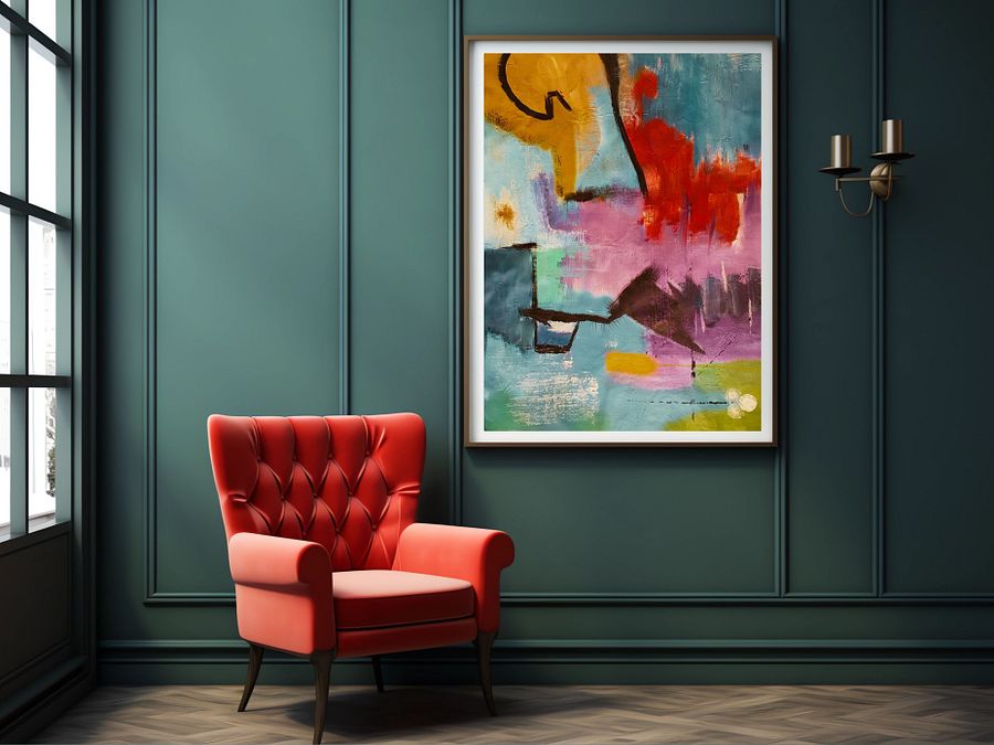 digital poster, original abstract painting, wall art, abstract wall art product image (8)