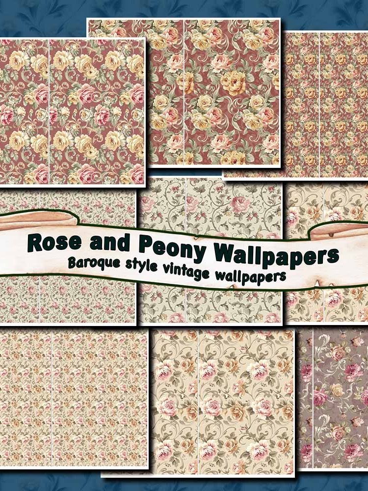 Rose & Peony Baroque Wallpapers Booklet Digital Download product image (4)