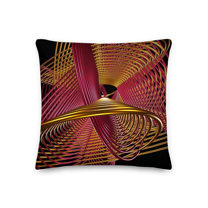 Oscilloscopic Dance 4+1 - Lissajous Figures Mathematical Art Pillow product image (1)