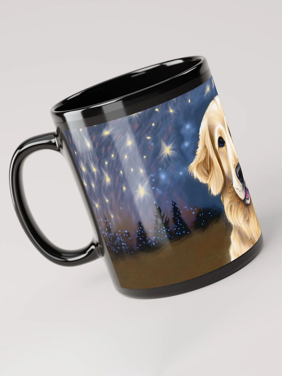 Fireside Friends: Black Glossy Mug for Dog Lovers product image (5)