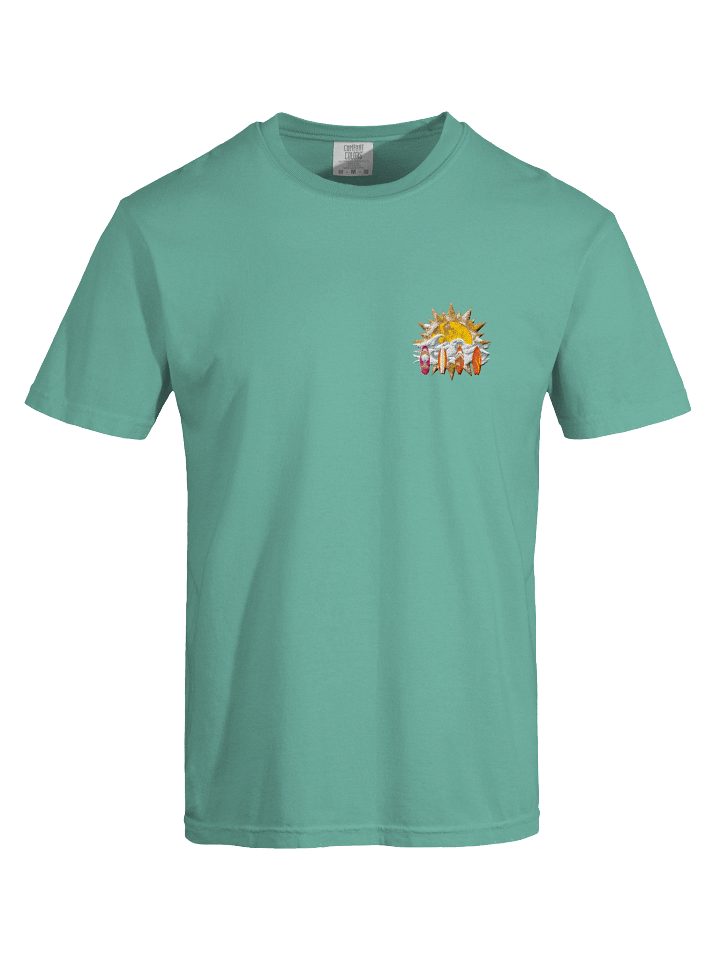 Retro Sun & Surfboards – Vintage Ocean Waves Summer Embroidered Design Tee product image (73)