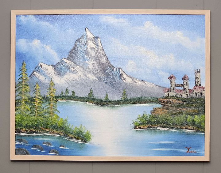 The Lakeside Castle (Original/Commissioned) 18x24 Canvas product image (2)
