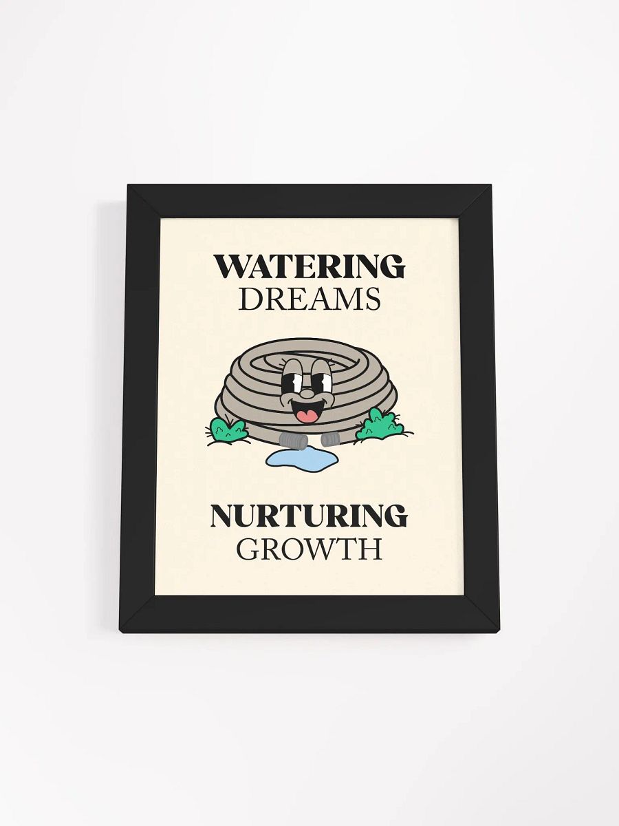 Water Dreams Retro Gardening Water Hose Motivational Quote Framed Wall Art Print product image (8)