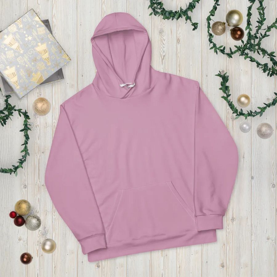 Plain Lilac Purple Soft Summer Unisex Recycled Polyester Heavyweight Premium Hoodie by Treasure Pie product image (11)