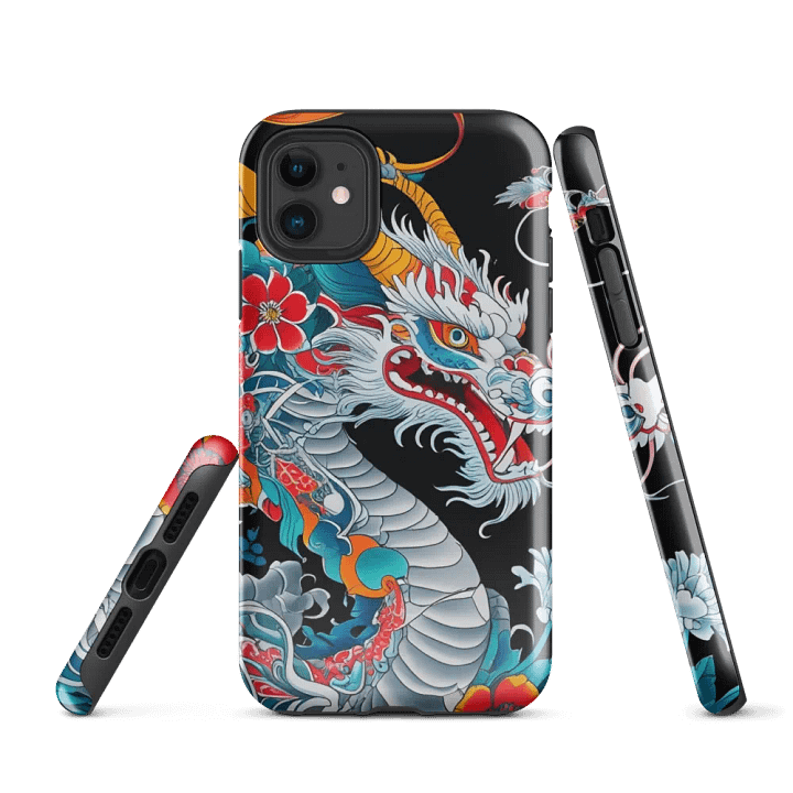 Dragon's Floral Majesty iPhone® Tough Case product image (1)