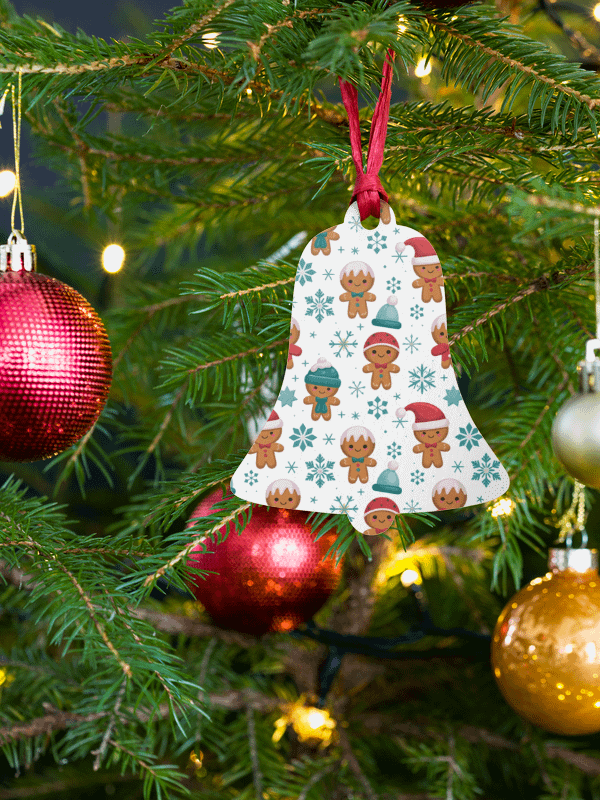 Cute Gingerbread Men Wood Ornaments | Rustic Christmas Tree Decorations | Adorable Gingerbread Boy Wooden Ornaments product image (1)
