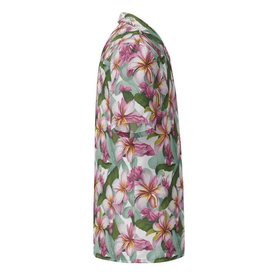 Floral Pattern Plumeria Flowers Hawaiian Shirt product image (4)