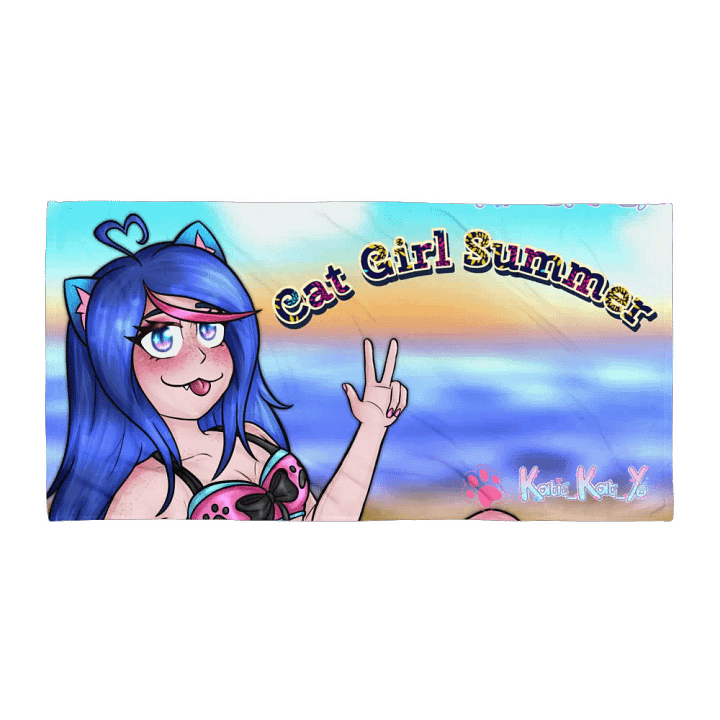 Cat Girl Summer - Towel product image (1)