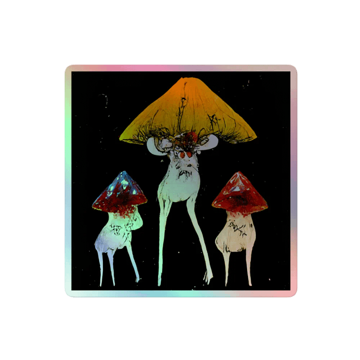 Mystical Mushroom Trio Holographic Sticker Set product image (2)