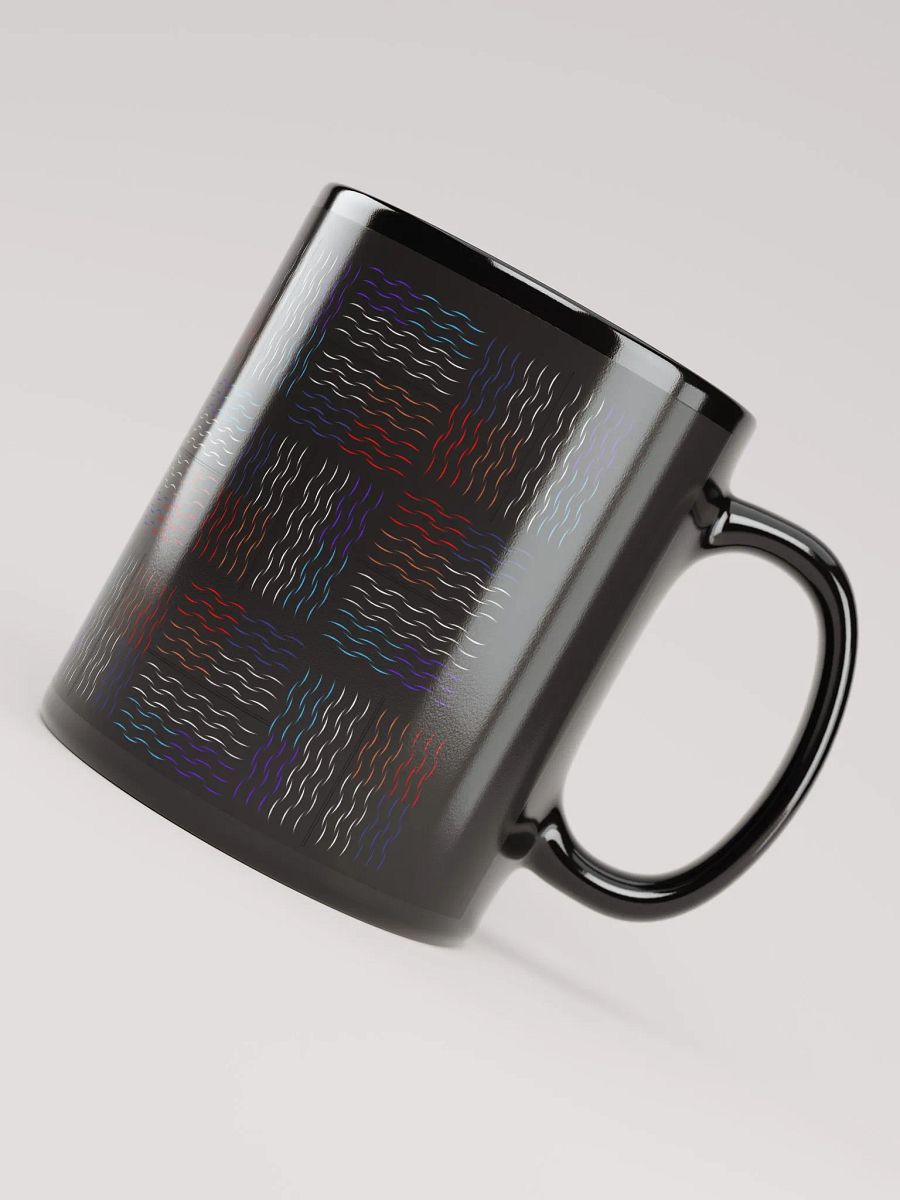 Colorful Squiggley Lines Artistic Design Black Mug product image (5)