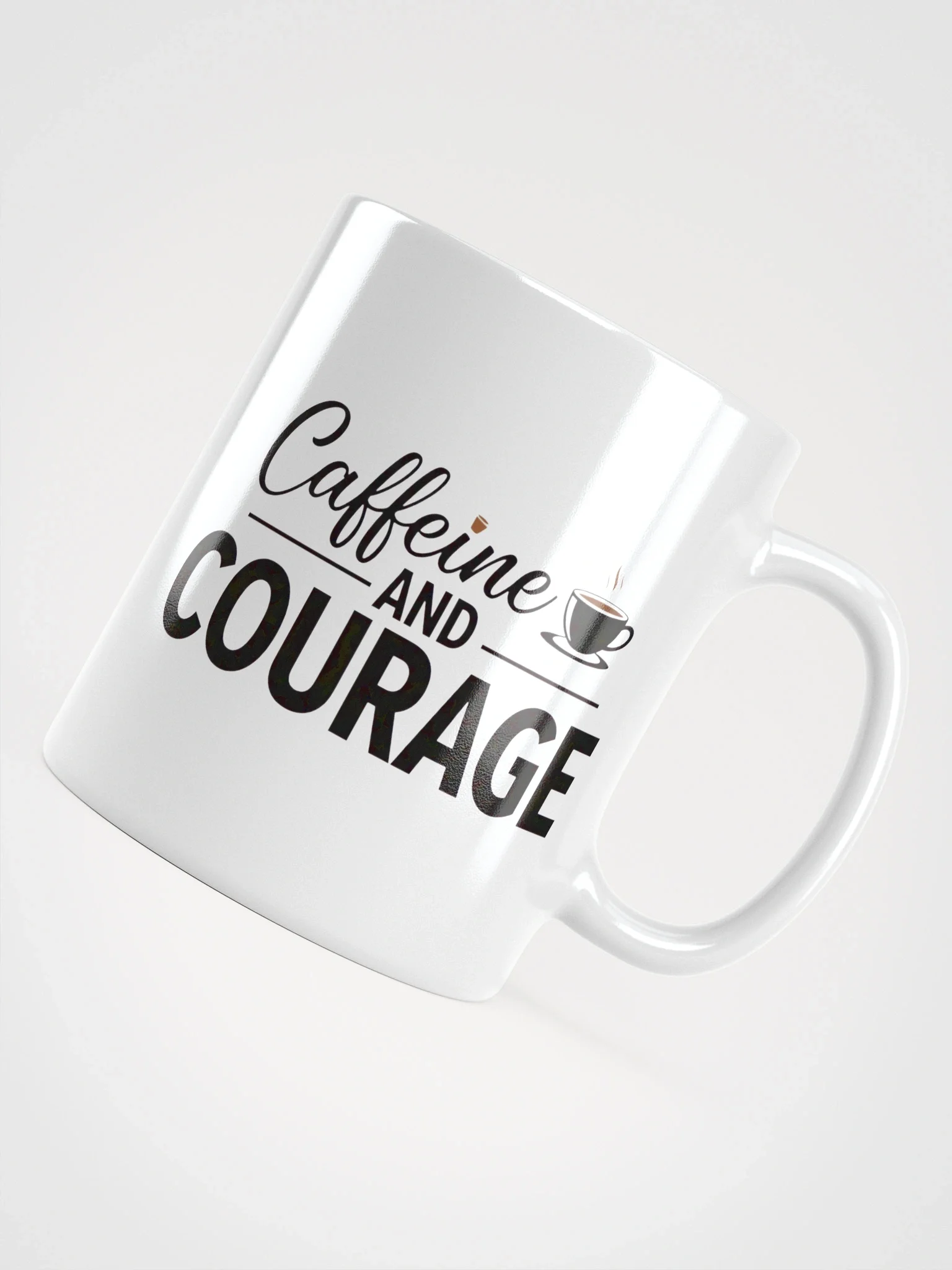 Caffeine and Courage Mug – Bold Coffee Cup for Morning Motivation & Daily Inspiration product image (5)