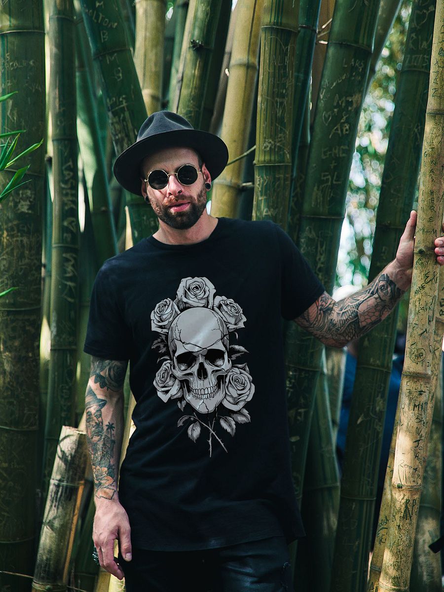 Gothic Rose Skull T-Shirt product image (1)