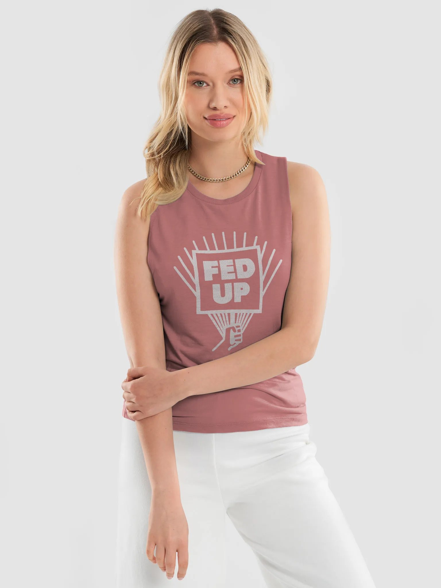 Fed Up Women's Cut Tank Top (One Color) product image (3)