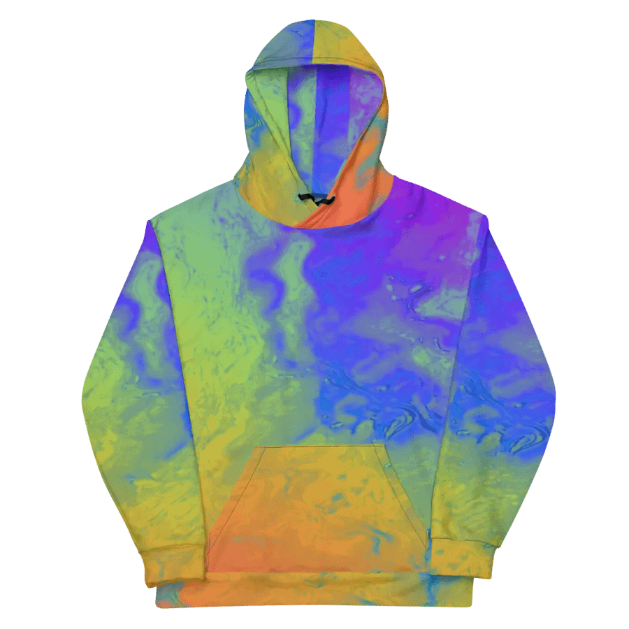 Rainbow Abstractions Unisex Pull On Hoodie product image (12)