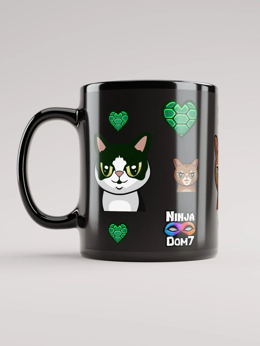 Cat Fam Black Glossy Mug product image (4)