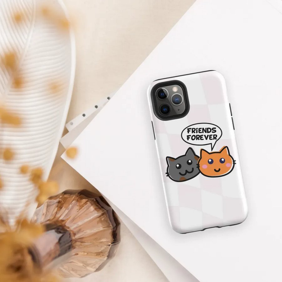 “Friends Forever” Cat iPhone Case – Adorable Two Cat Design for Pet Lovers product image (30)