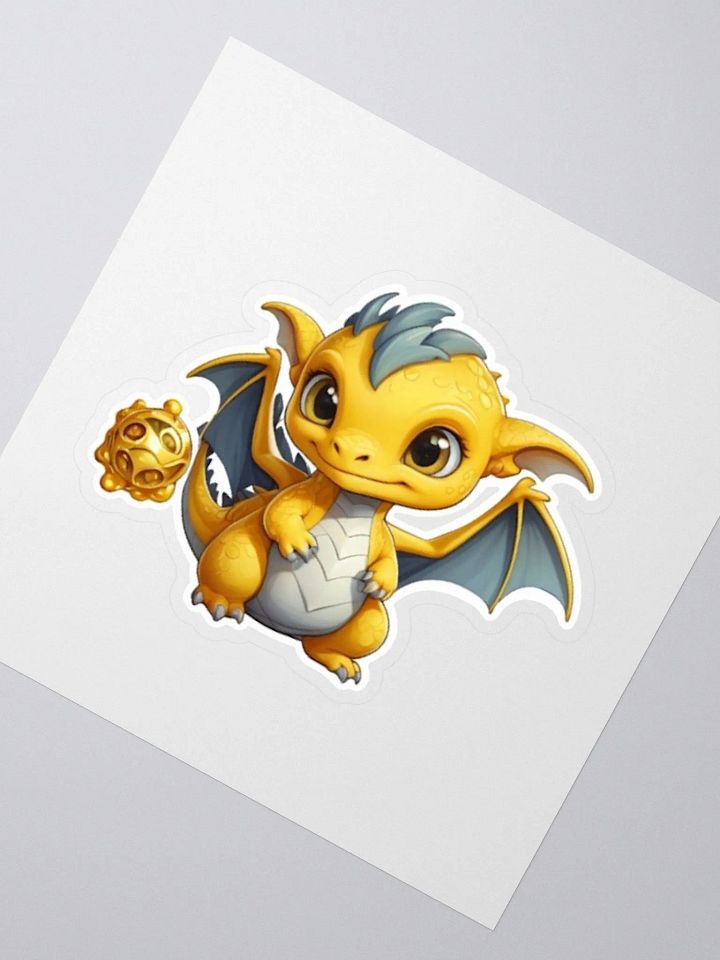 Cute Baby Yellow Dragon V.2 Sticker product image (2)