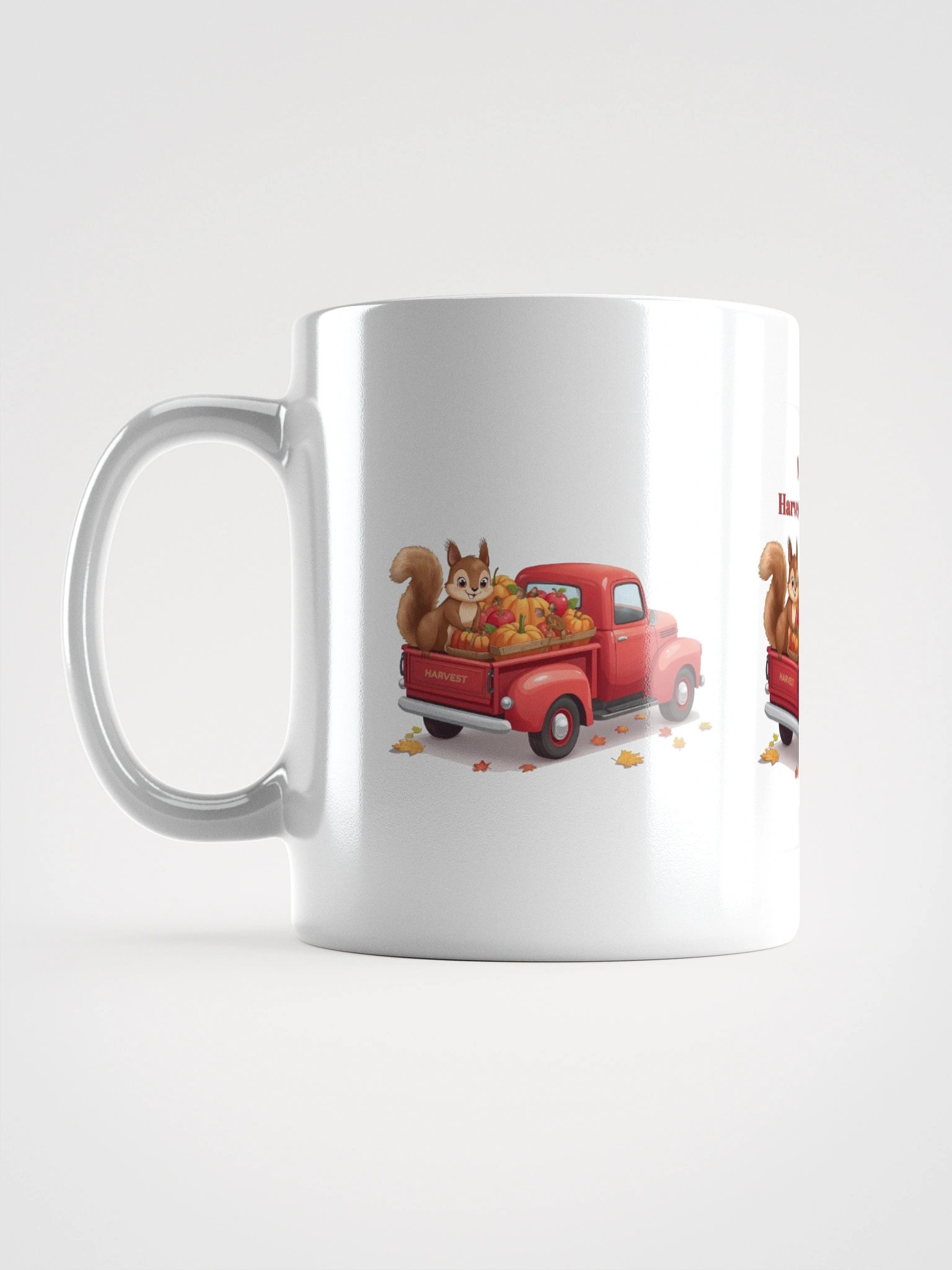 Nutty Fall Harvest & Happiness White Glossy Mug product image (1)
