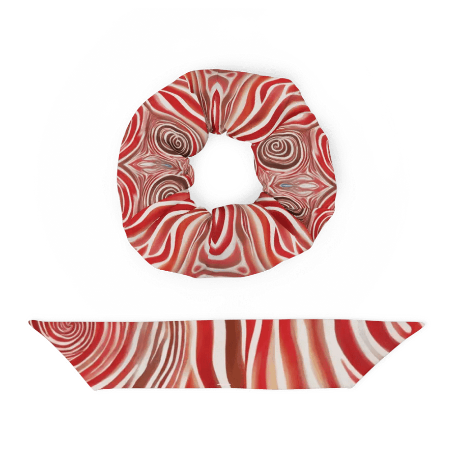 Funky Red Liquid Tie-Dye Explosion Scrunchie product image (5)