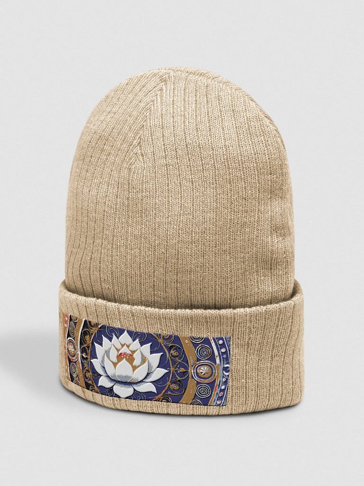 Lotus Mandala Ribbed Beanie product image (7)