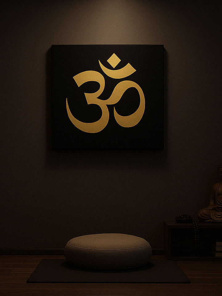 Om Symbol Canvas Print – Minimalist Wall Art for Meditation, Yoga & Spiritual Decor product image (2)