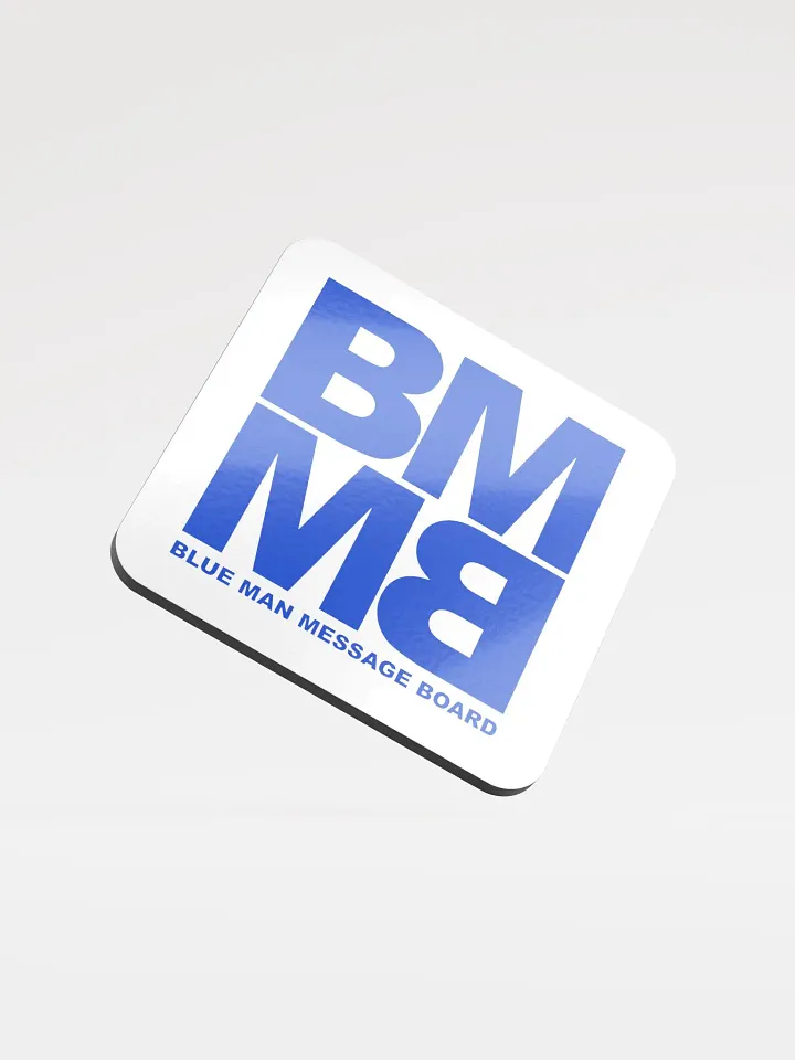 Blue Man Message Board Logo Glass Coaster product image (1)