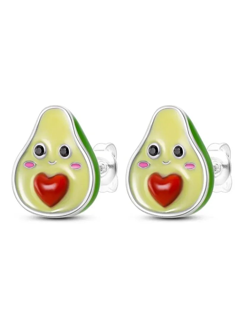 925 Sterling Silver Avocado Stud Earrings product image (1)