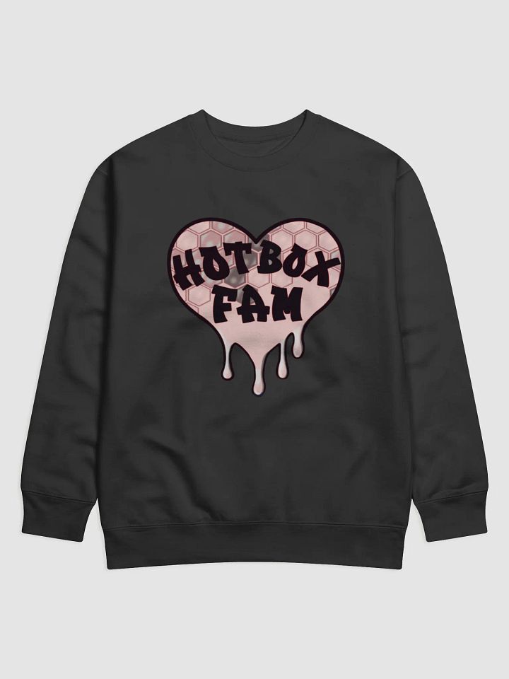 UNISEX HOT BOX FAM PALE PINK HONEY COMB SWEAT SHIRT product image (5)