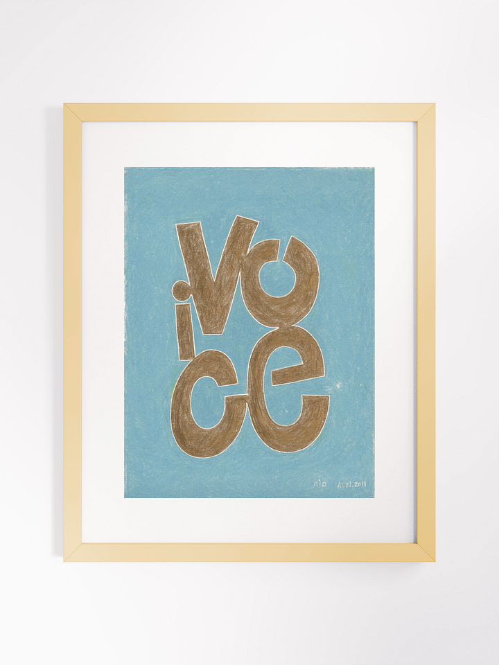 Voice 10.21.19 print framed product image (1)