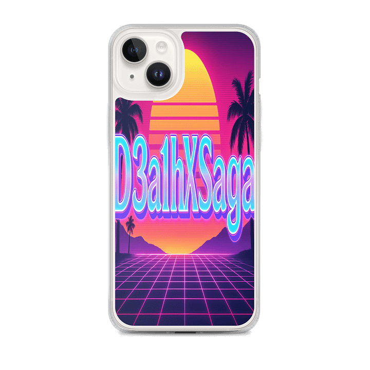 Neon Echo – D3a1hXSaga Vaporwave iPhone Case product image (1)