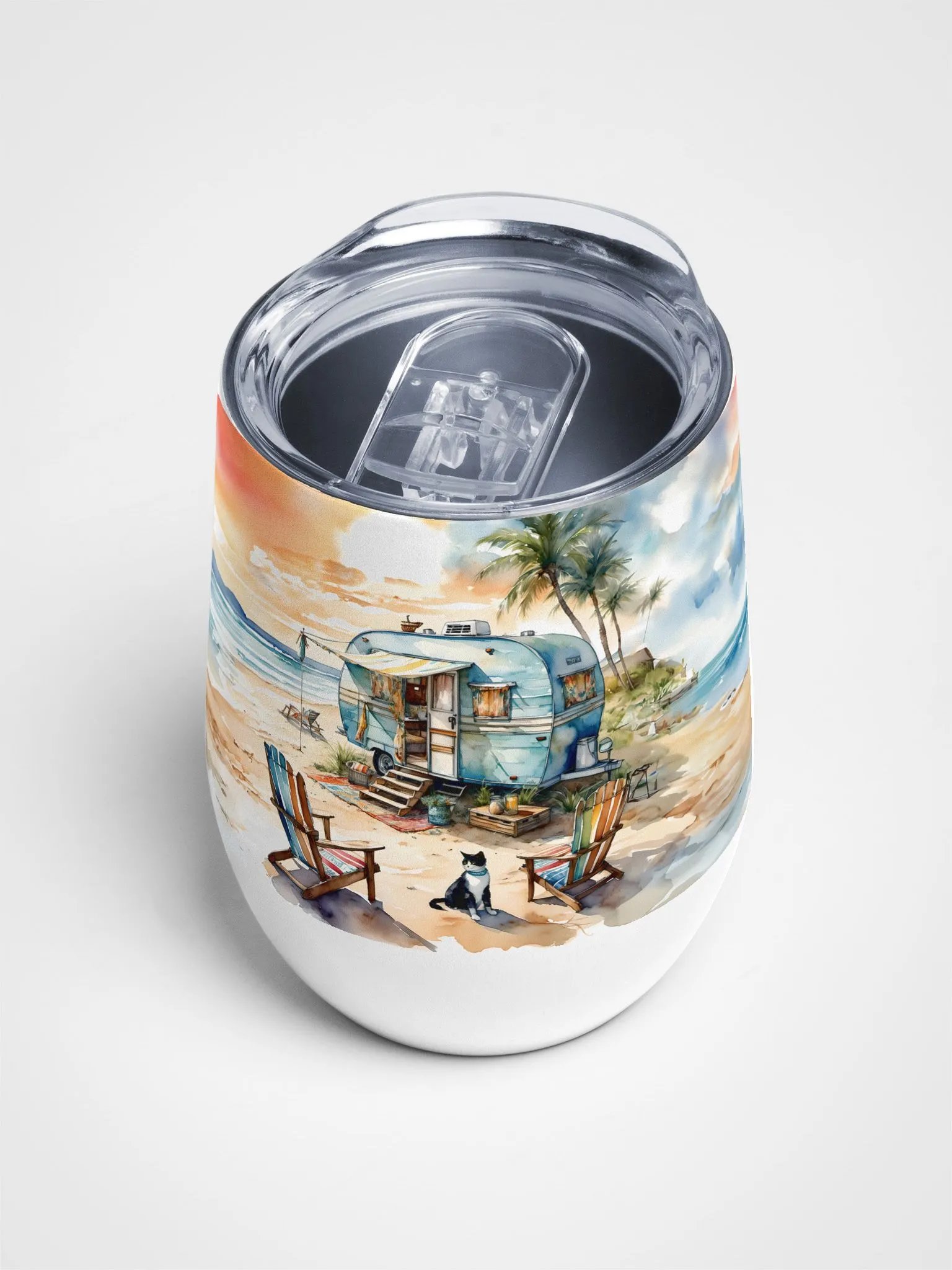 Tropical Sunset Wine Tumbler product image (4)