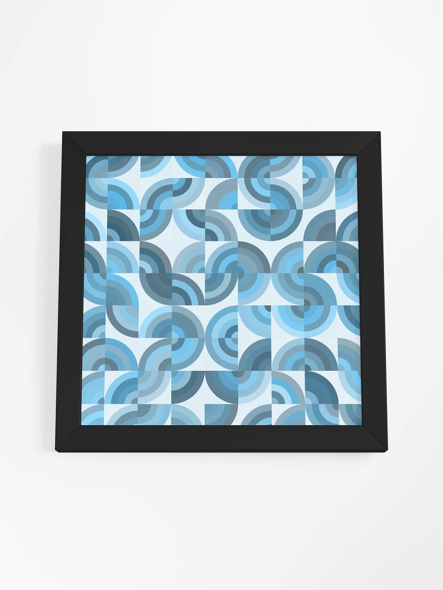 Symmetric Blue Mosaic Framed Poster product image (4)