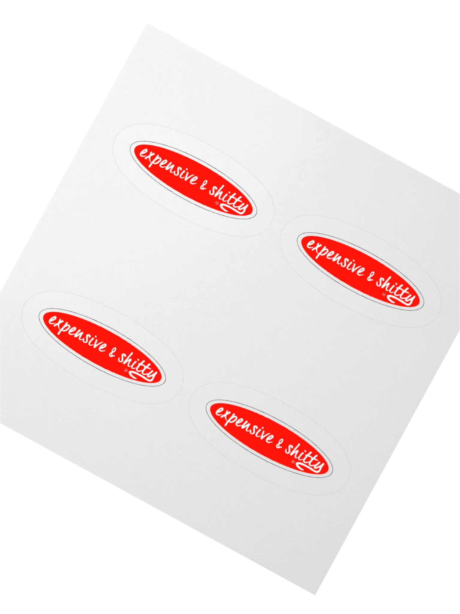 EXPENSIVE & SHITTY STICKERS (4-PACK) product image (2)