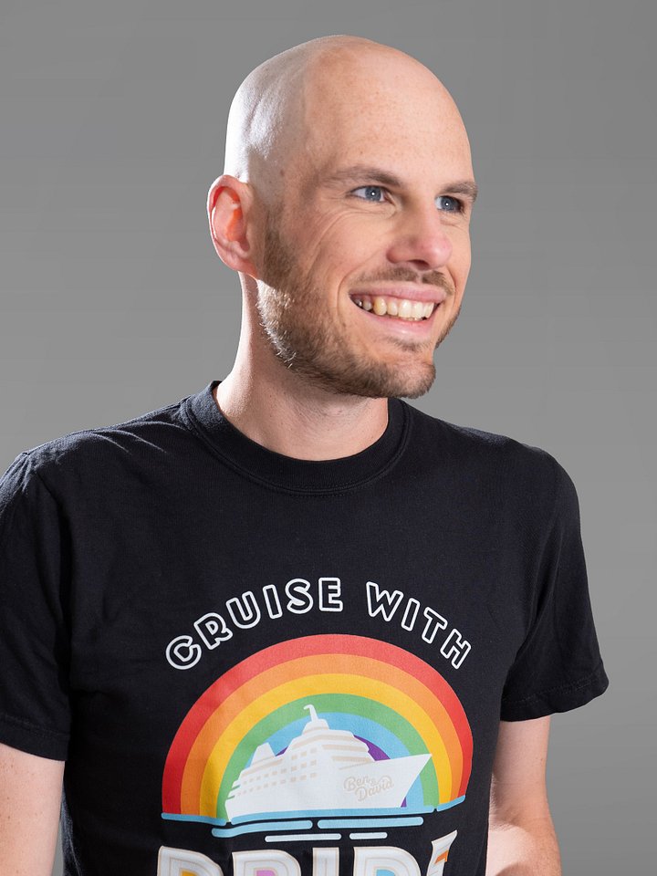 Men's Cruise with Ben and David Rainbow Pride T-Shirt - Black product image (1)